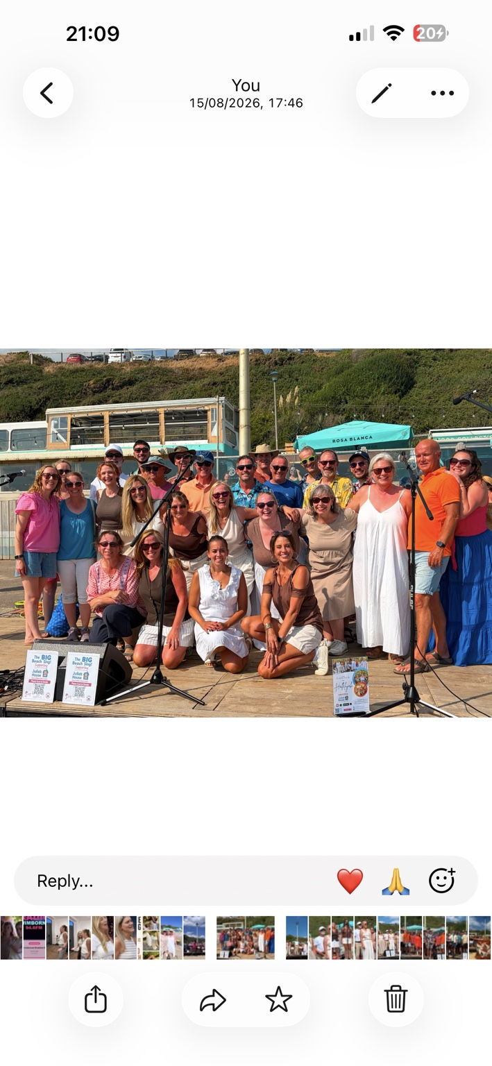Cadence and Funky Little Choir together at The Big Beach Sing, SOBO Beach